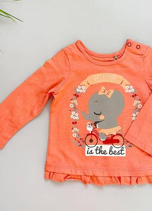 Футболка детская с длинным рукавом для девочки тм бемби фб557