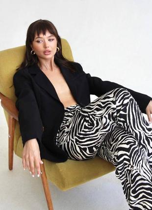 Брюки принт зебра8 фото