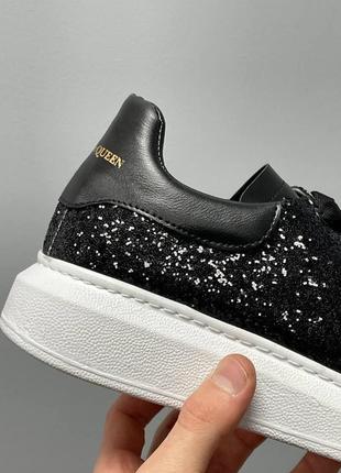 Женские кроссовки alexander mcqueen glitter black / smb9 фото