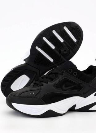 Кроссовки nike m2k tekno black white (найк м2к текно черно-белые) мужские и женские размеры