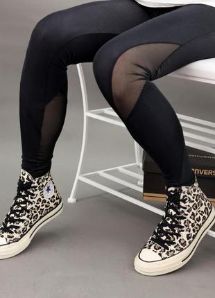 Высокие женские кеды converse  leopard (кеды конверс леопардовые  )5 фото