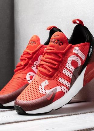 Красные кроссовки nike air max 270 supreme red (найк аир макс суприм) мужские и женские