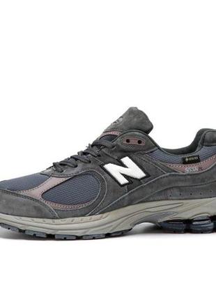 Чоловічі сірі кросівки new balance 2002r dark grey(  нью беленс 2002р темно-сірі замшеві )2 фото