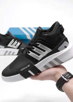 Чоловічі кросівки adidas eqt equipment termo black white (адідас ект чорно-білі )5 фото