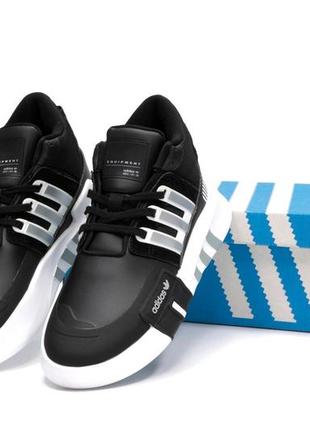 Чоловічі кросівки adidas eqt equipment termo black white (адідас ект чорно-білі )6 фото
