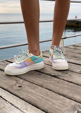 Жіночі кросівки nike air force 1 shadow pastel (низькі найк аїр форс пастельні)3 фото