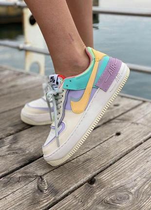 Жіночі кросівки nike air force 1 shadow pastel (низькі найк аїр форс пастельні)6 фото