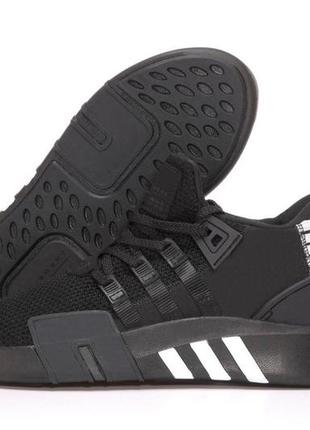 Чоловічі  кросівки adidas eqt bask adv all black (адідас ект легкі текстильні кросівки повністю чорні)3 фото