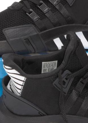 Чоловічі  кросівки adidas eqt bask adv all black (адідас ект легкі текстильні кросівки повністю чорні)5 фото