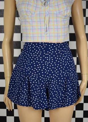Шорты синие в горошек летние шортики в горох