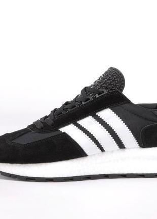 Чоловічі чорні кросівки  adidas retropy e5  black white (адидас ретро е5 чорно-білі)5 фото