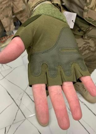 Якісні тактичні штурмові рукавиці без пальців із кастетом туреччина для зсу літні, sln924