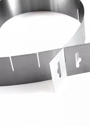 Форма серце розсувна для тортів і десертів від 14 до 26 см, sl2, розсувна форма для випічки серце, форма серця для випічки та