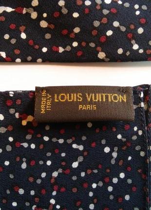 Оригинальный галстук и нагрудный платок  бренда louis vuitton 2 шт5 фото