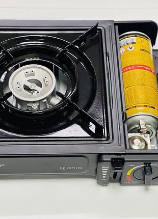 Якісна газова плита elico camp оригінал польща з п'єзопідпалом переносна, примус з кейсом, sl12