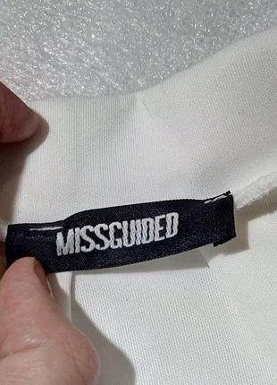 Трендовая белая короткая приталенная юбка спідниця от missguided размер m7 фото