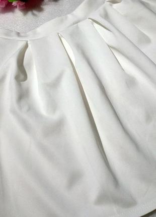 Трендовая белая короткая приталенная юбка спідниця от missguided размер m10 фото