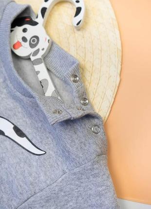 Утепленный джемпер свитшот, утепленная с начесом кофта щенка далматинец7 фото