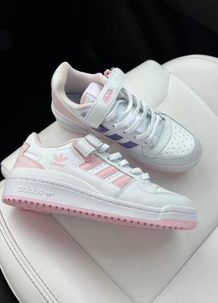 Кросівки adidas forum white pink1 фото