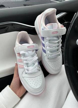 Кроссовки adidas forum white pink6 фото
