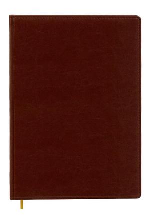 Щоденник недатований а4, коричневий, 160 аркушів, лінійка, обкладинка штучна шкіра nebraska2 фото