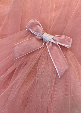 Фата на дівіч-вечір персикова комплект (3+1) 50см