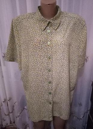 Блузка/жакет в мелкий цветочный принт большого размера, размер 28