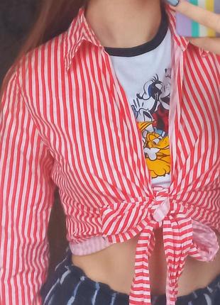 Сорочка літня коротка на зав'язках