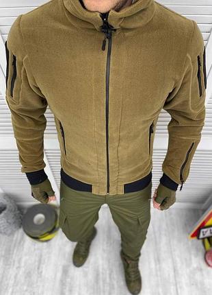 Весенняя флисовая куртка logos acacia койот