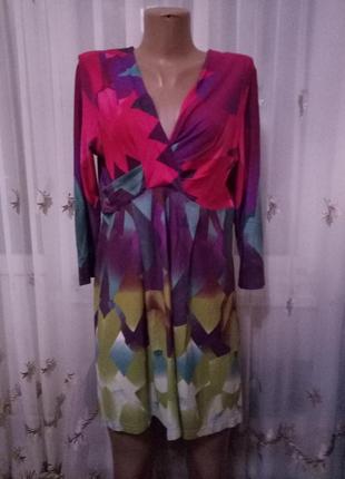 Яркое короткое платье/туника