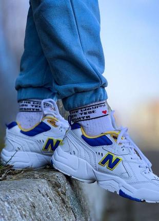 Кроссовки new balance 608 💙💛женские кожаные белые нью беланс6 фото