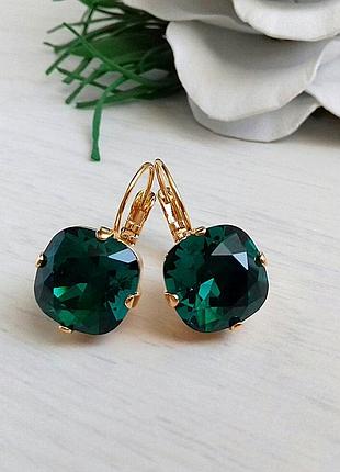 Позолоченные серьги swarovski