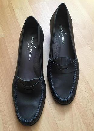 Шкіряні туфлі мокасини daniel hechter