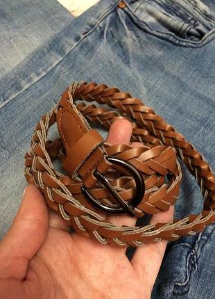 Фирменный плетеный ремень accessorize,яркий ремешок,пояс,поясок в подарок