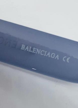 Жіночі в стилі balenciaga сонцезахисні окуляри сіро блакитні з градіентом6 фото