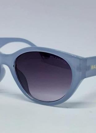 Женские в стиле balenciaga солнцезащитные очки серо голубые с градиентом