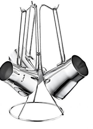 Набор металлических турок на подставке (3 шт) oms 7034