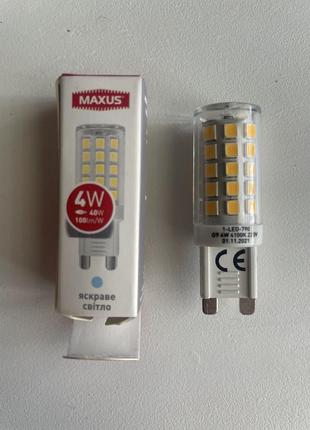 Led-лампа maxus g9 4w яскраве світло 220 v (1-led-790)