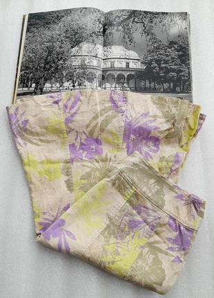 Натуральна вільна спідниця з льону та віскози