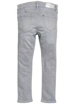 Рваные серые джинсы скинни на 4-5 лет h&m3 фото