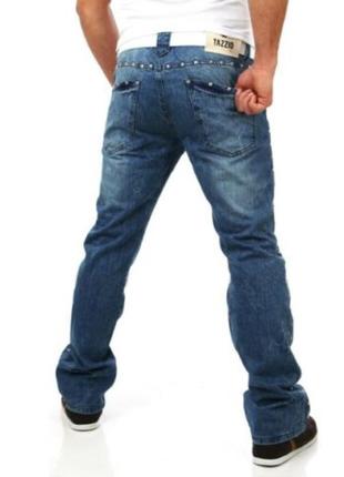 Брендовые мужские голубые коттоновые джинсы tazzio jeans турция3 фото