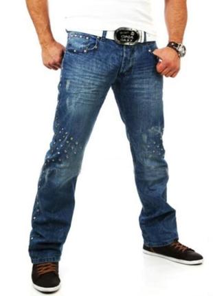 Брендовые мужские голубые коттоновые джинсы tazzio jeans турция1 фото