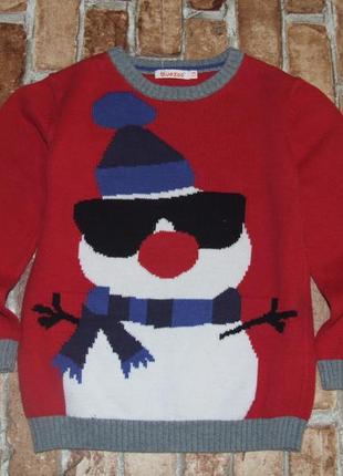 Кофта мальчику 5 - 6 лет свитер новогодний bluezoo1 фото
