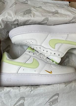 Кроссовки nike air force 1 mini swoosh white lime