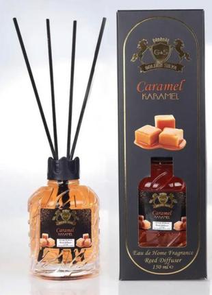 Аромодифузор для дому карамель golden silva reed diffuser, 150 ml