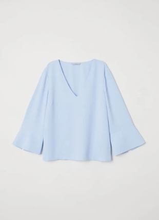 Сорочка рубашка блуза блузка топ блакитна стильно бренд h&m