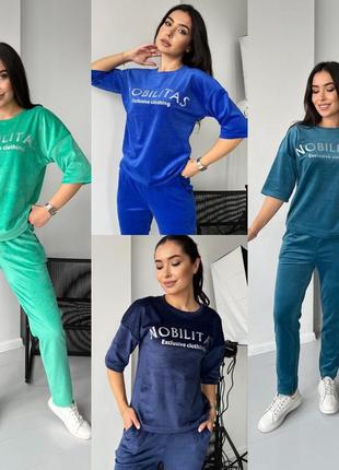 Спортивный костюм велюр плюш много цветов и размеров