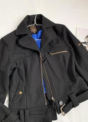 Пальто, косуха, укороченное, черное, шерстяное, vero moda4 фото