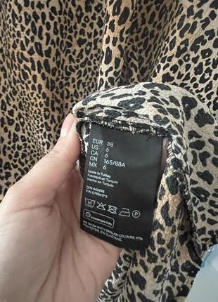 Нарядное тигровое платье h&m 7