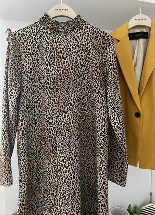 Нарядное тигровое платье h&m 2
